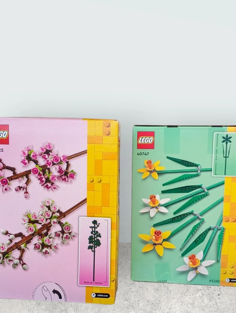 LEGO Botanicals Cherry Blossoms 40725 + Daffodils 40747 • NEW